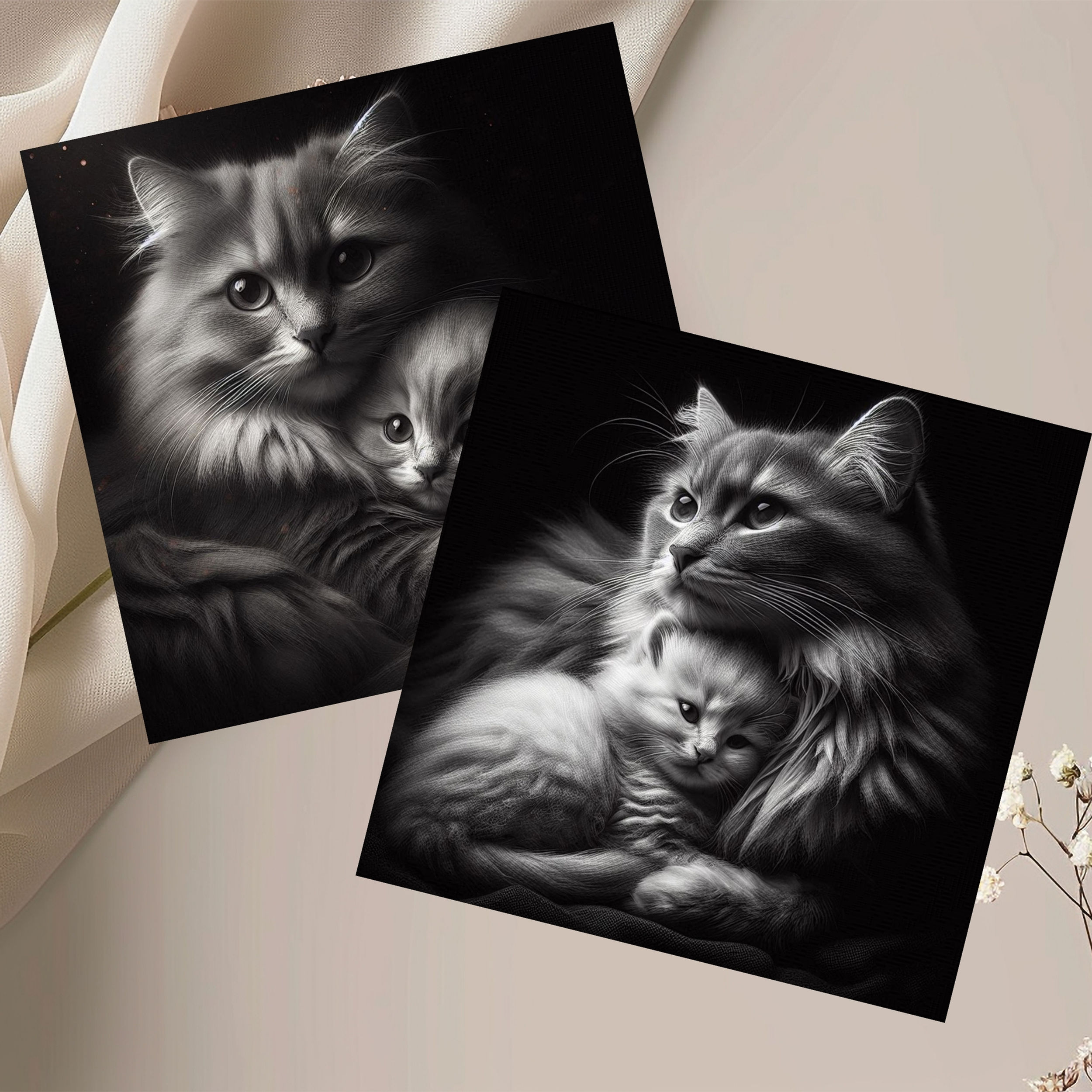 Wrapped in Love captures the tender bond between loving cats and their precious