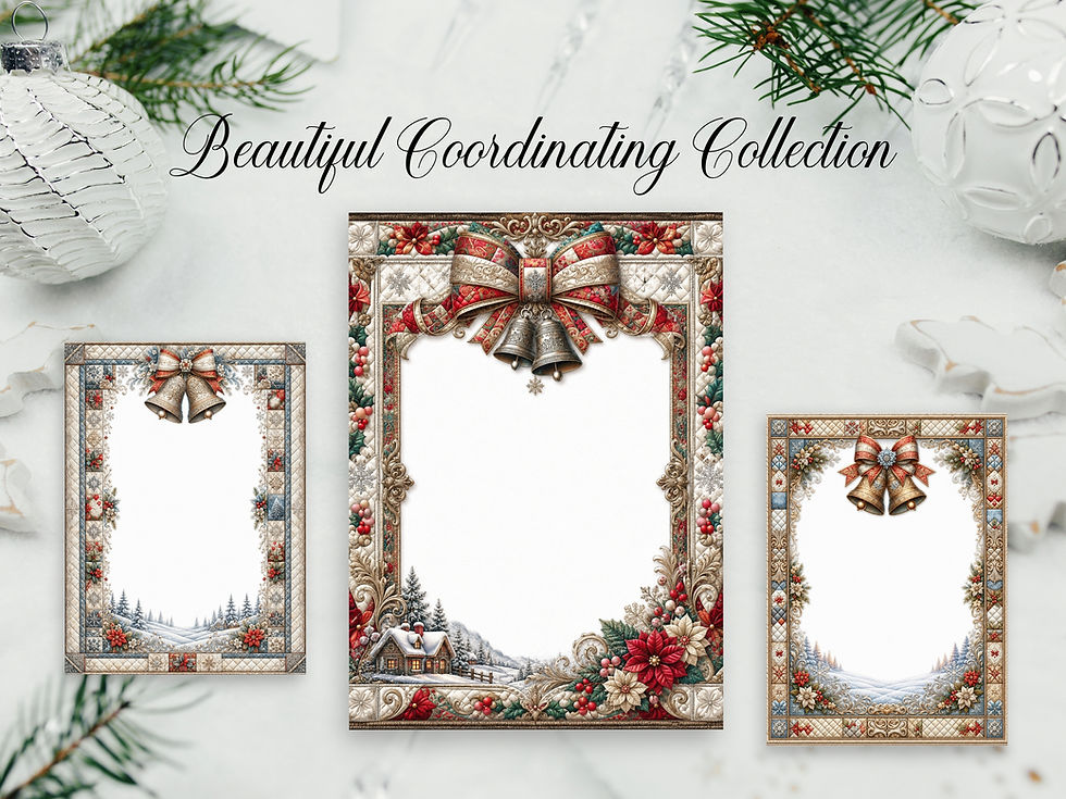 Thumbnail: Bells of Christmas Grace Printable Notepad