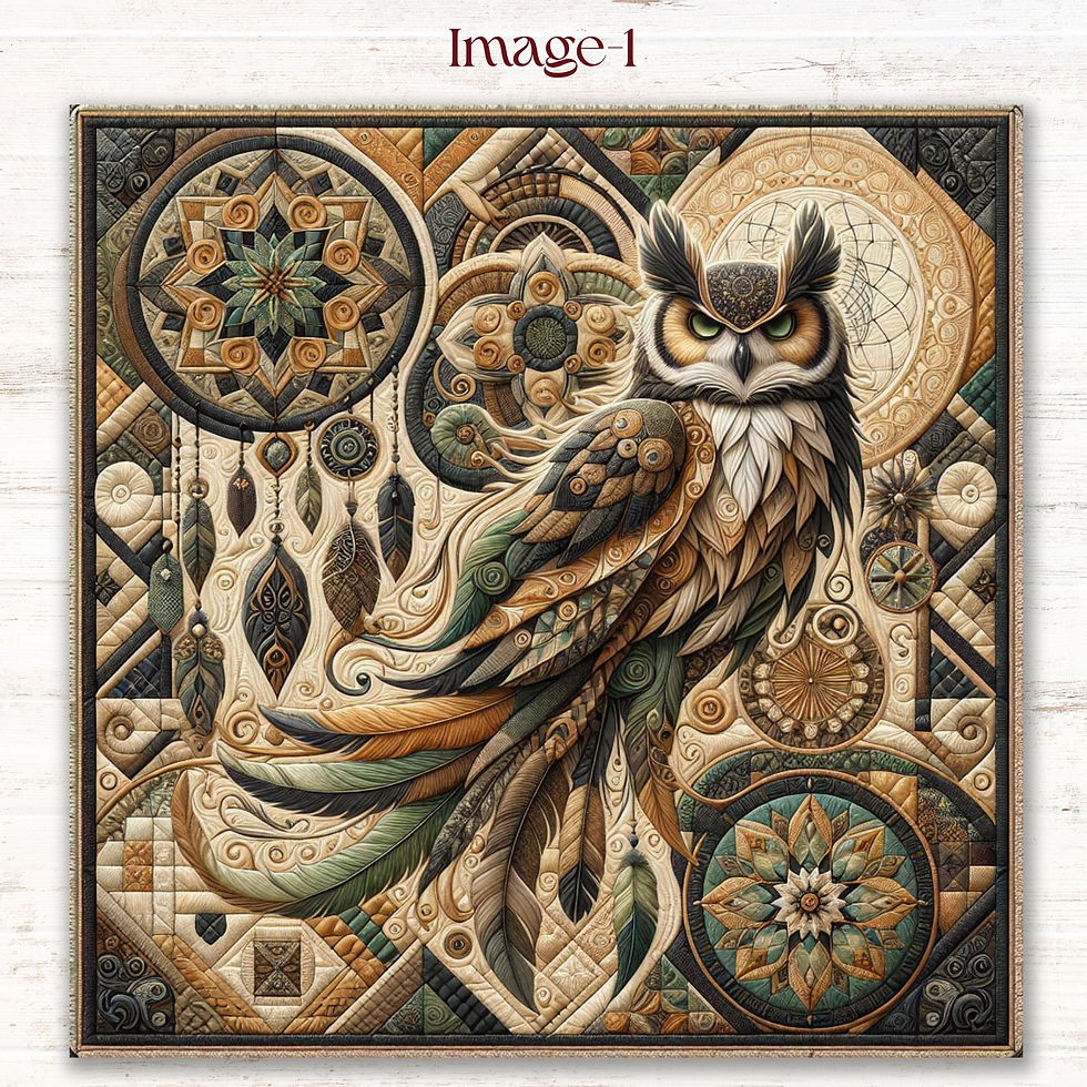 Thumbnail: Mystic Owls Dreamcatcher Diamond Painting