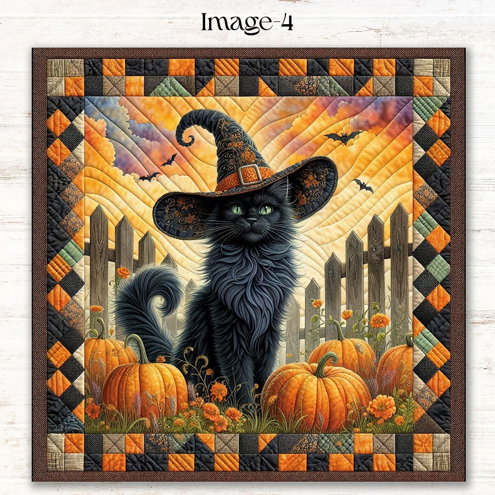 Thumbnail: Midnight Whiskers & Pumpkin Patch Magic Diamond Painting