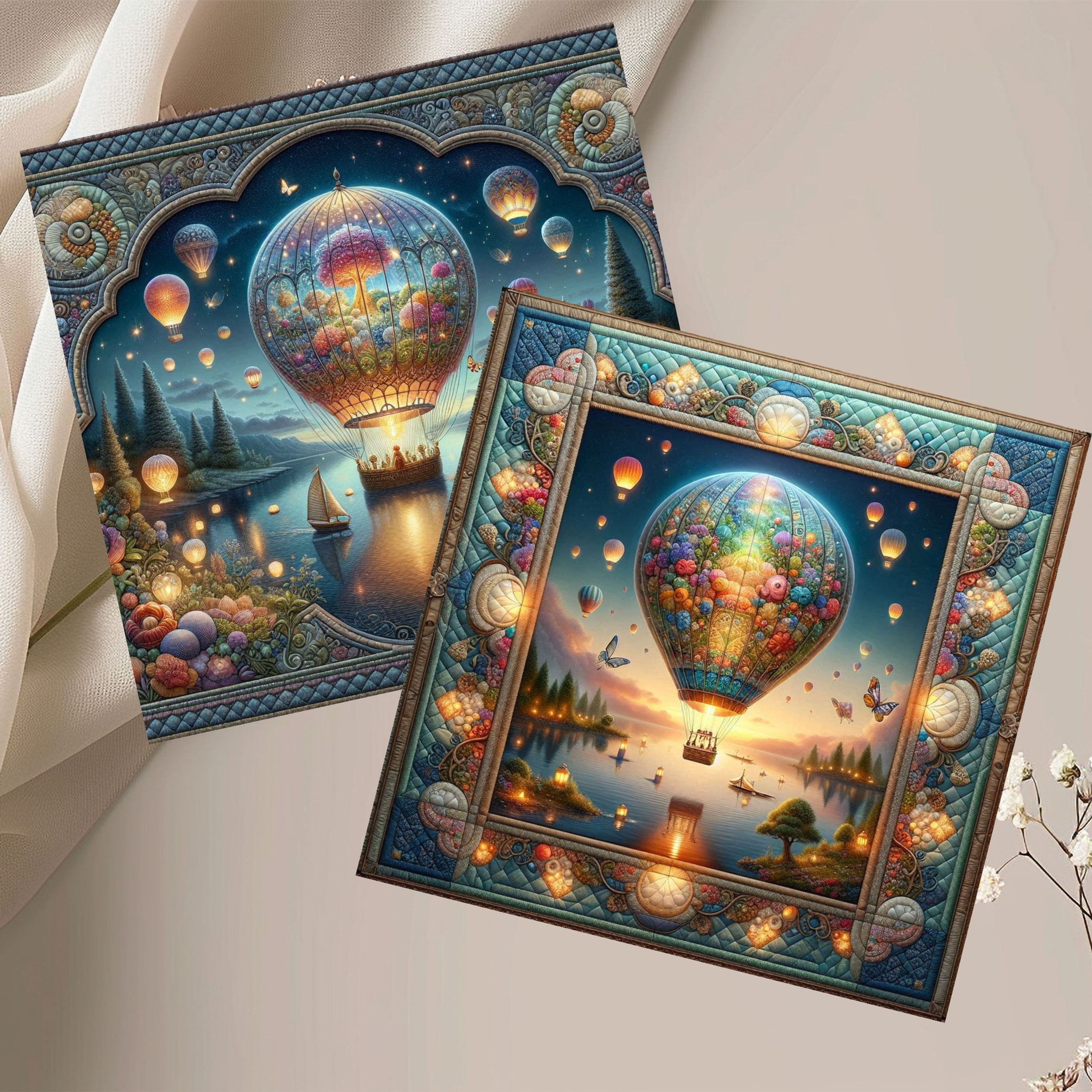 20 Dreams Beneath the Stars Quilt-Inspired 6x6 Art Note Cards w/ Envelopes