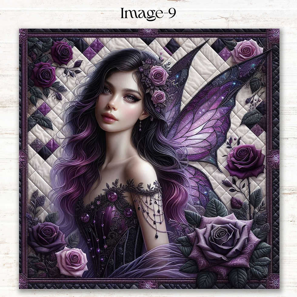 Thumbnail: Midnight Rose Faerie Diamond Painting