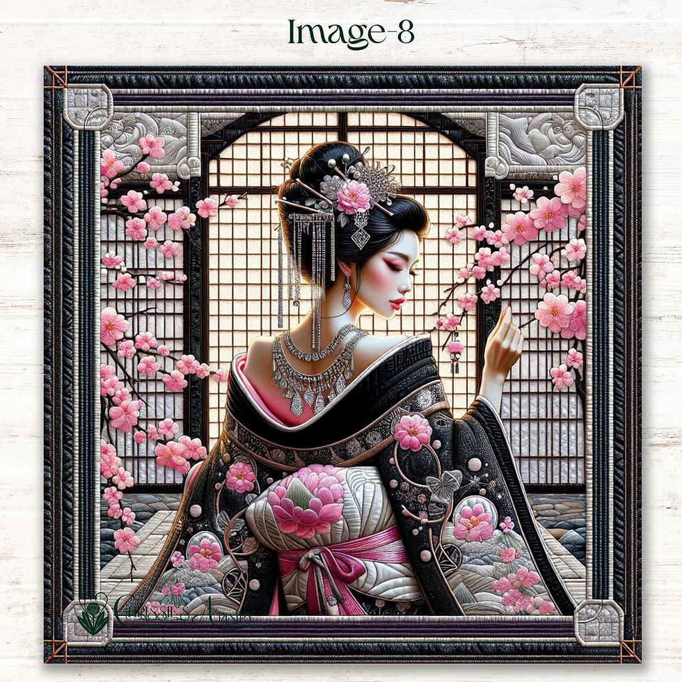 Thumbnail: Art of Geisha Elegance Fabric Panels