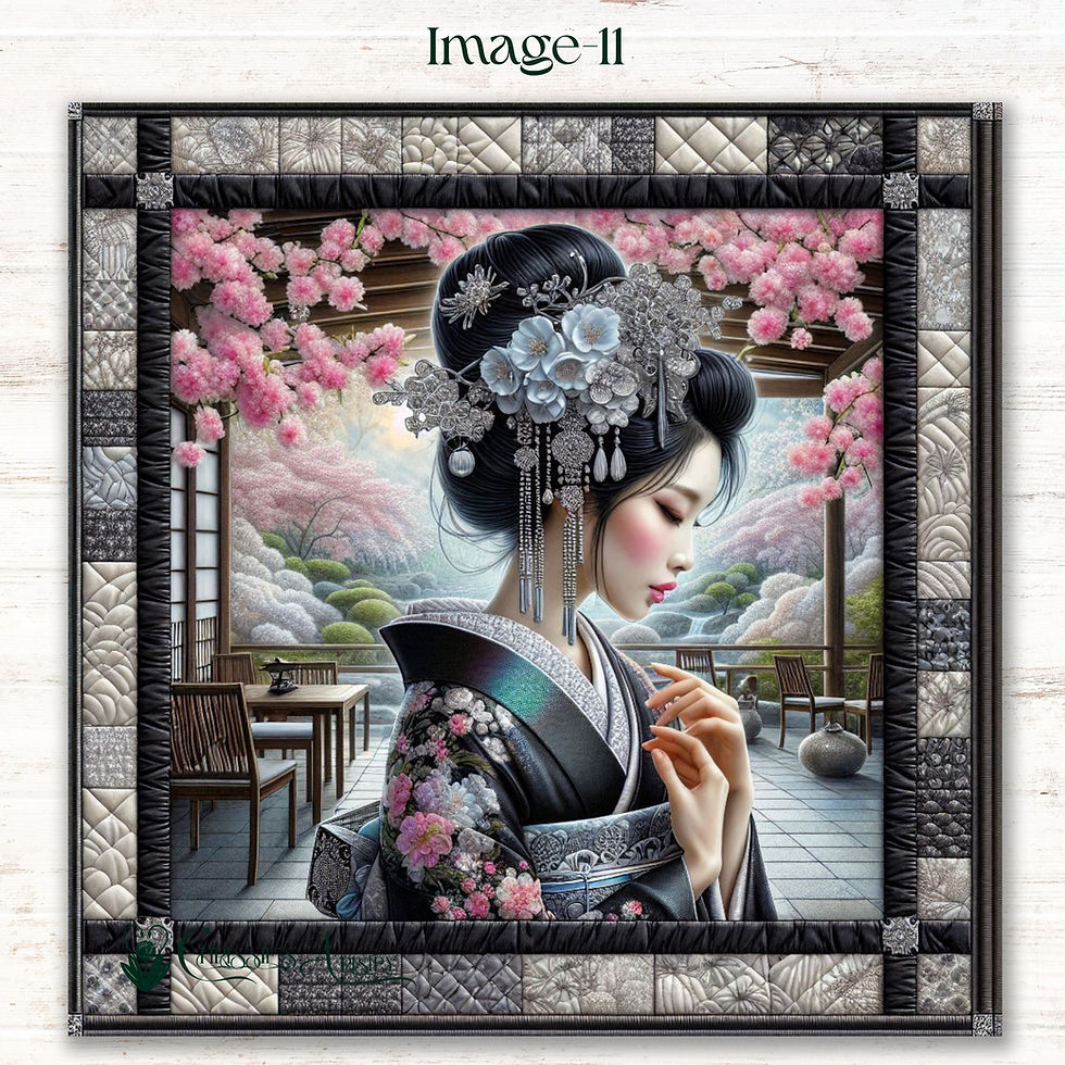 Thumbnail: Art of Geisha Elegance Fabric Panels