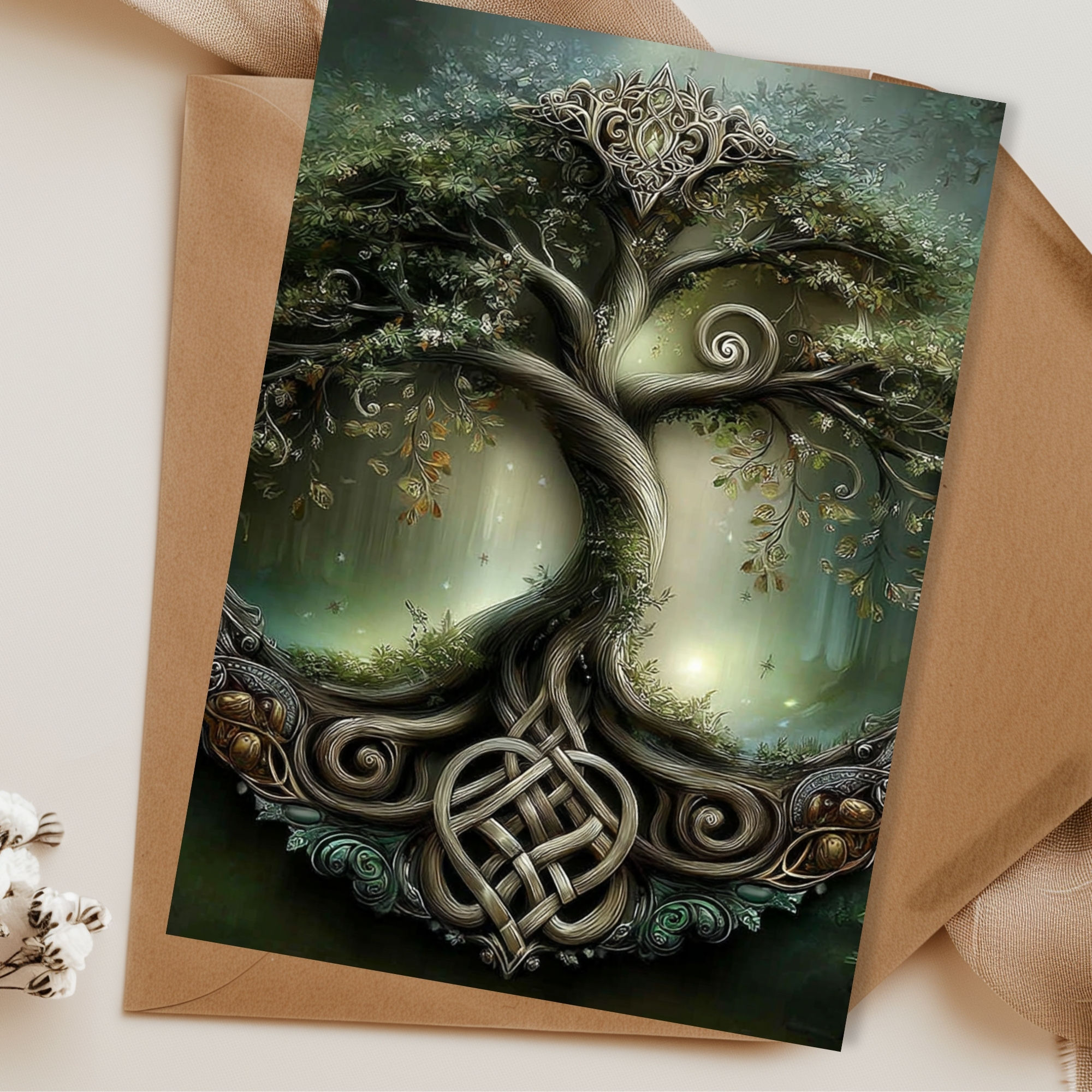 Enchanted Celtic Grove Blank Greeting Card Set