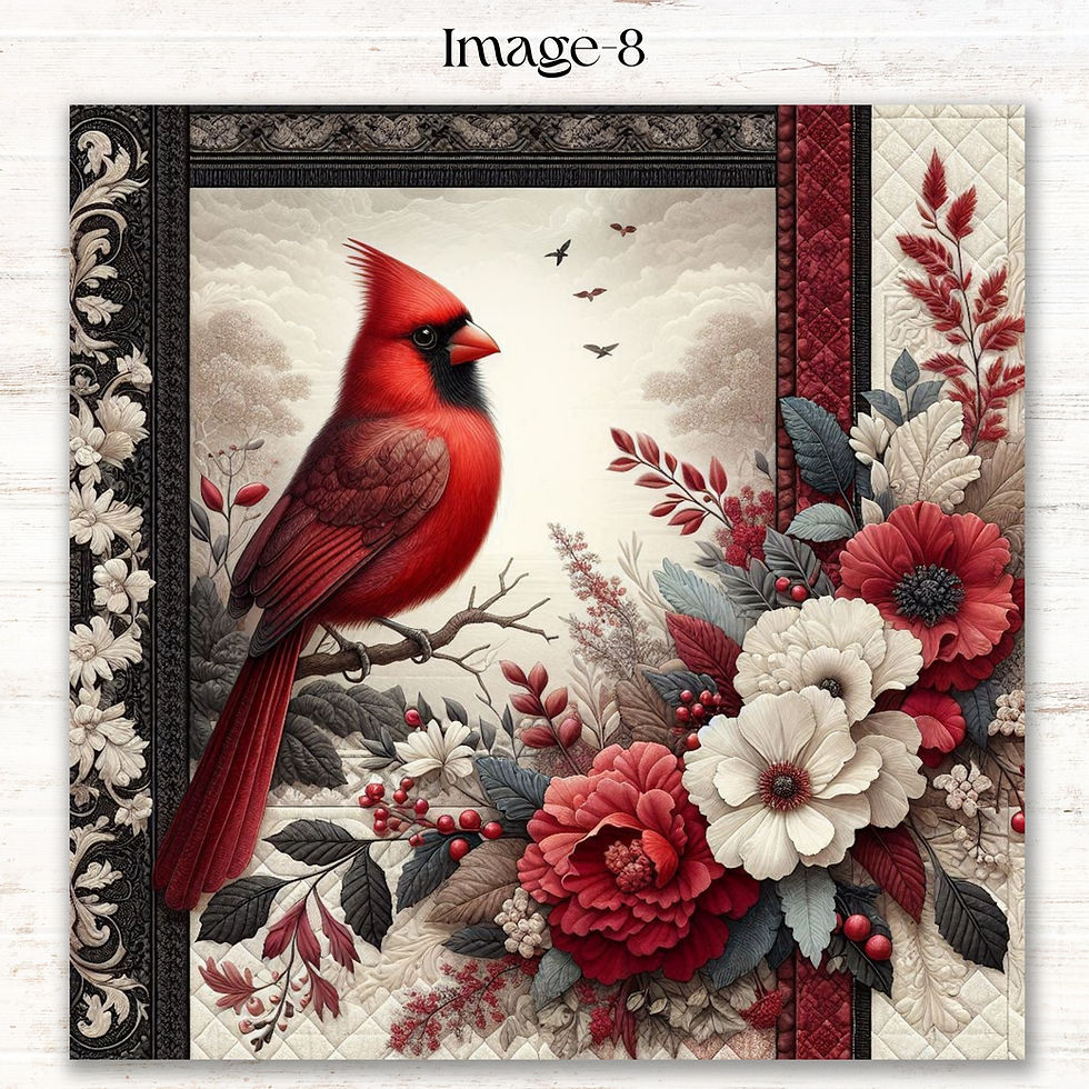 Thumbnail: Winter Blossom Cardinal Diamond Painting