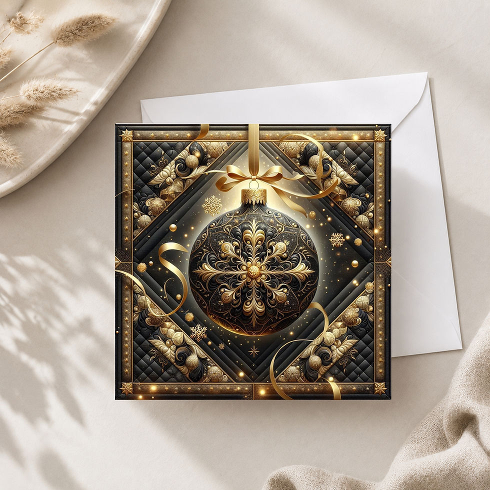 Thumbnail: 20 Dazzling Festive Nights Quilt-Inspired 6x6 Art Note Cards w/ Envelopes