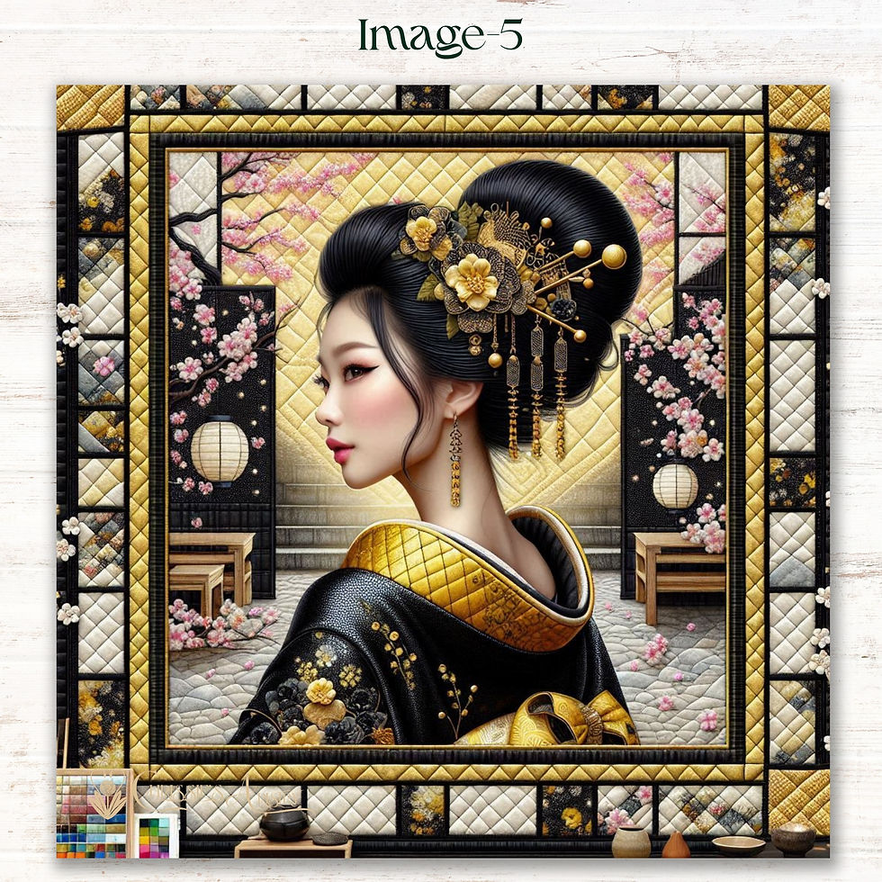Thumbnail: Geisha’s Radiant Reflections Fabric Panels