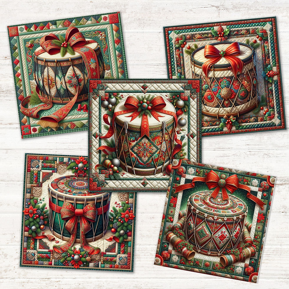 Thumbnail: Little Drummer Joy Fabric Panels