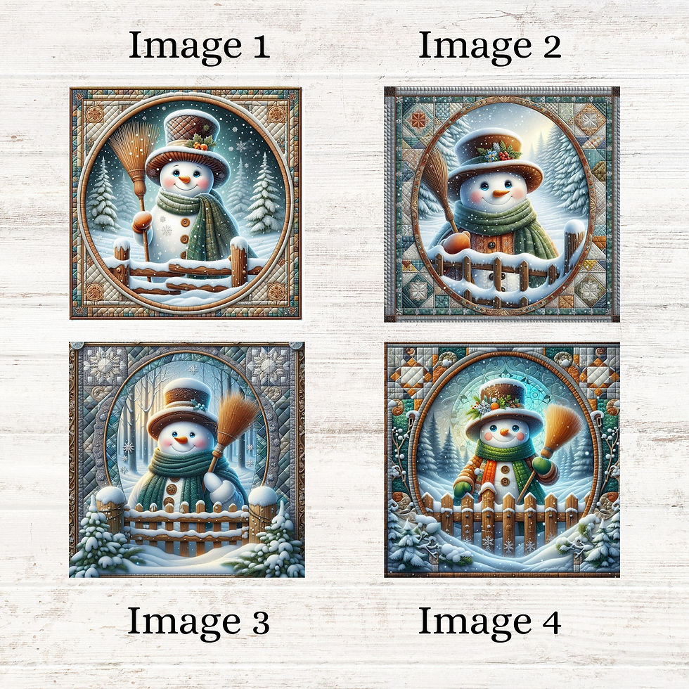 Thumbnail: Snowman Greetings Fabric Panels