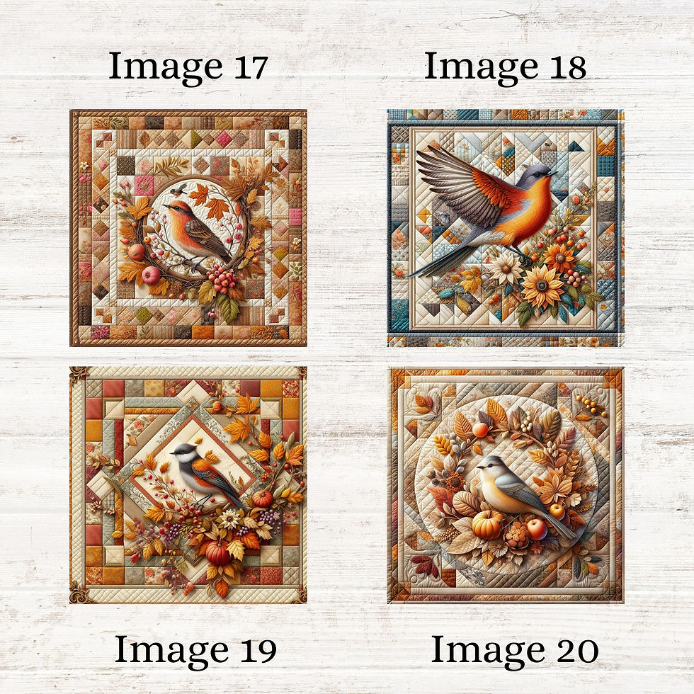 Thumbnail: Autumn Songbird Fabric Panels
