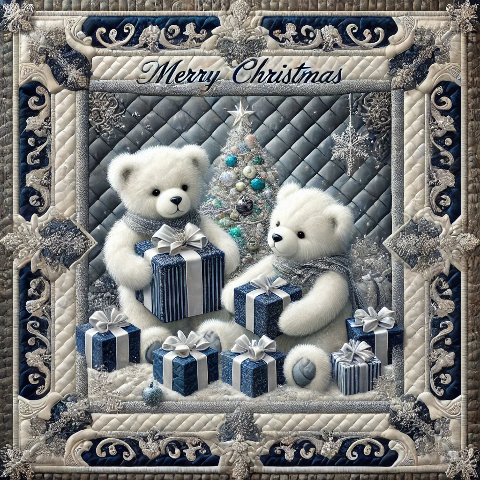 Holiday Bear Magic 20-Piece Fabric Panel Set