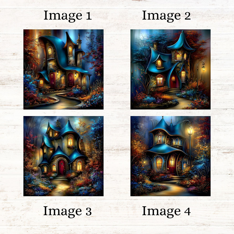 Thumbnail: Storybook Forest Cottage Fabric Panels