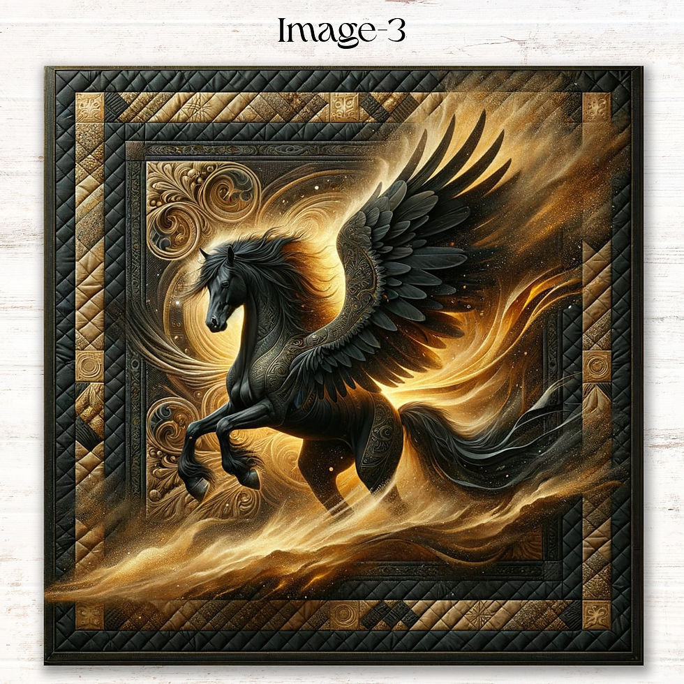 Thumbnail: Regal Midnight Pegasus Diamond Painting