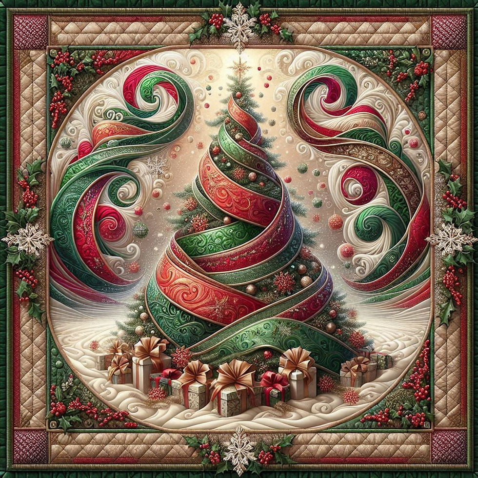 Thumbnail: Twirls of Holiday Joy Diamond Painting