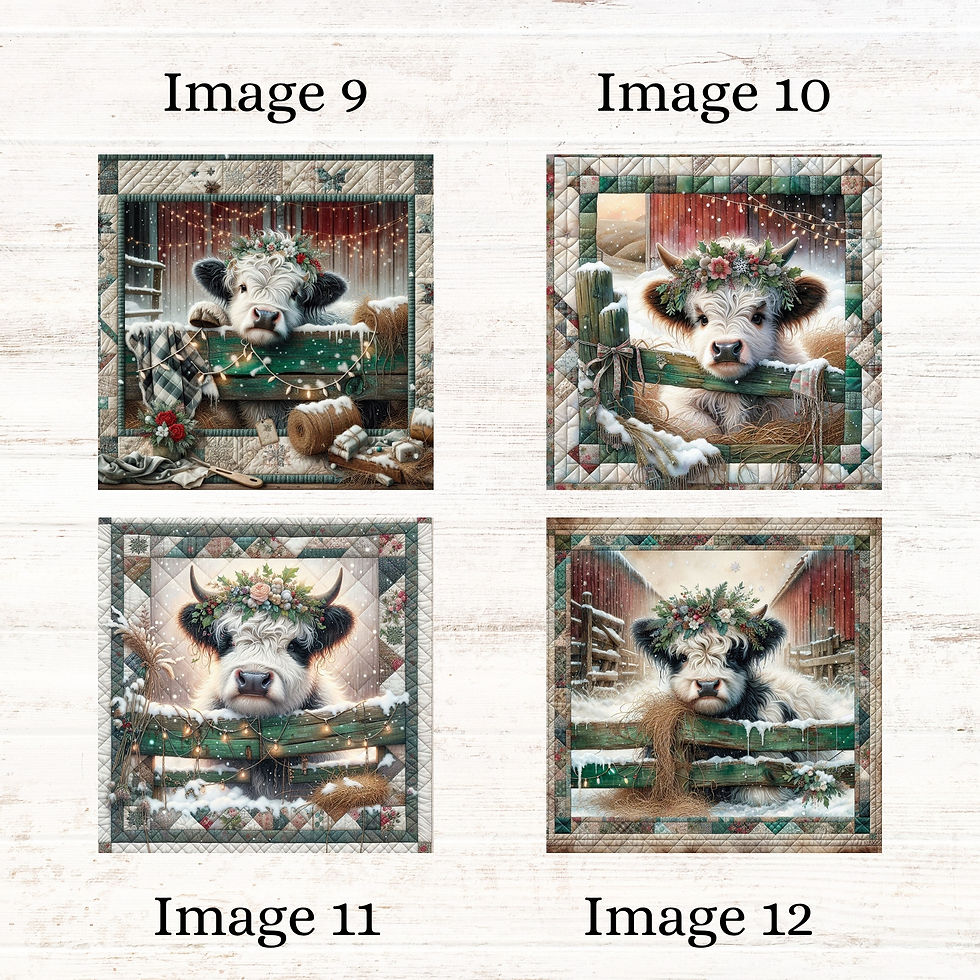 Thumbnail: Cozy Barn Christmas 20-Piece Fabric Panel Set