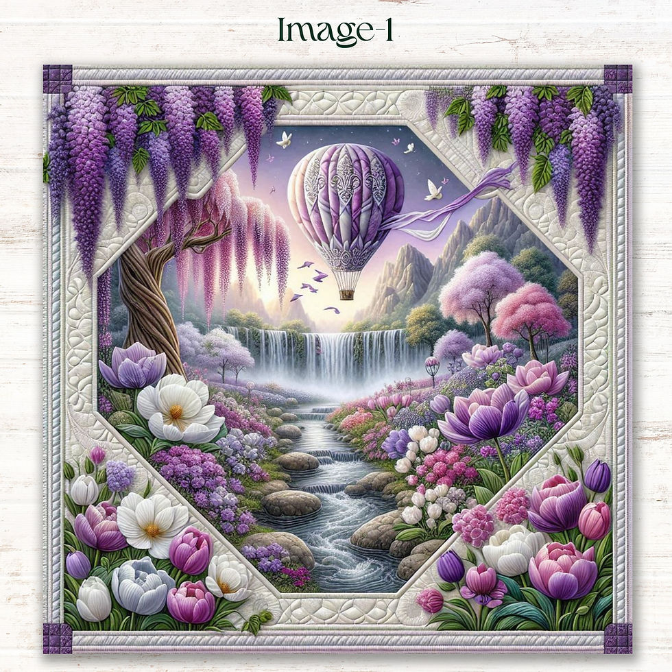 Thumbnail: Twilight Wisteria Voyage Diamond Painting