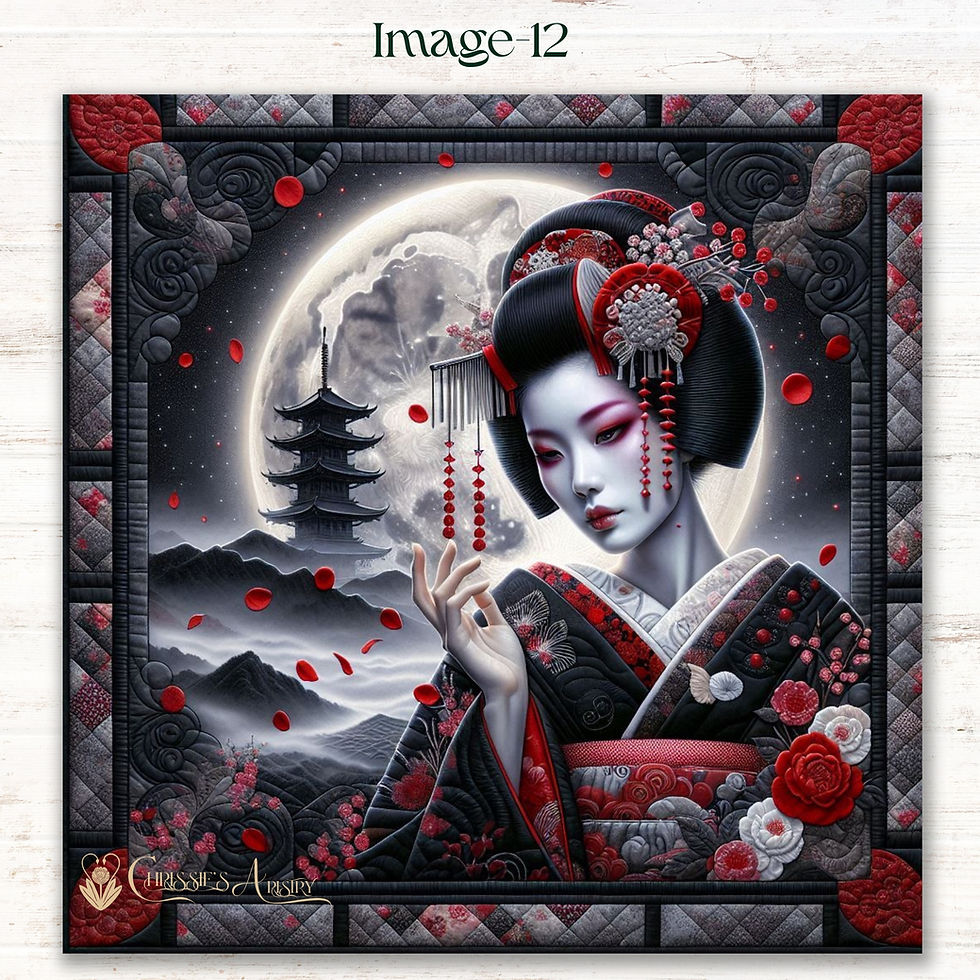 Thumbnail: Geisha of Twilight Fabric Panels