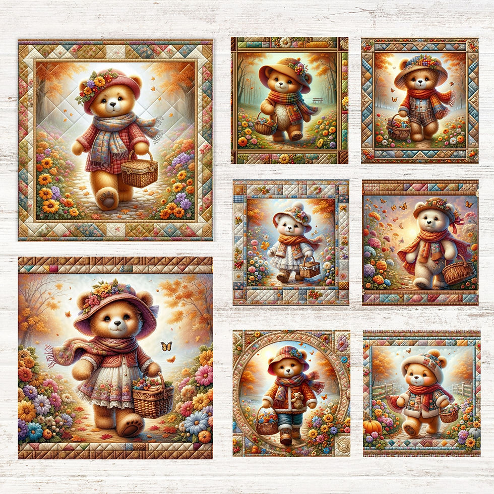 Thumbnail: Basketful of Blessings Fabric Panels