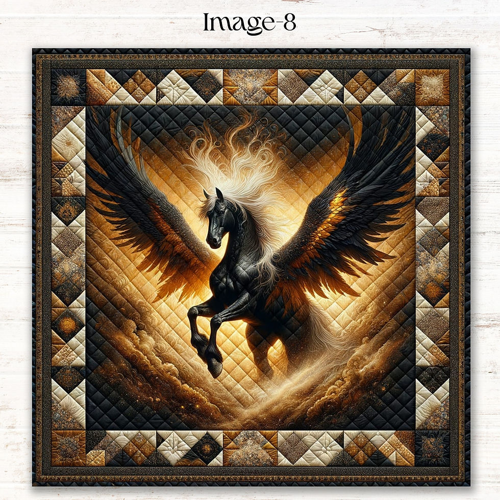 Thumbnail: Regal Midnight Pegasus Diamond Painting