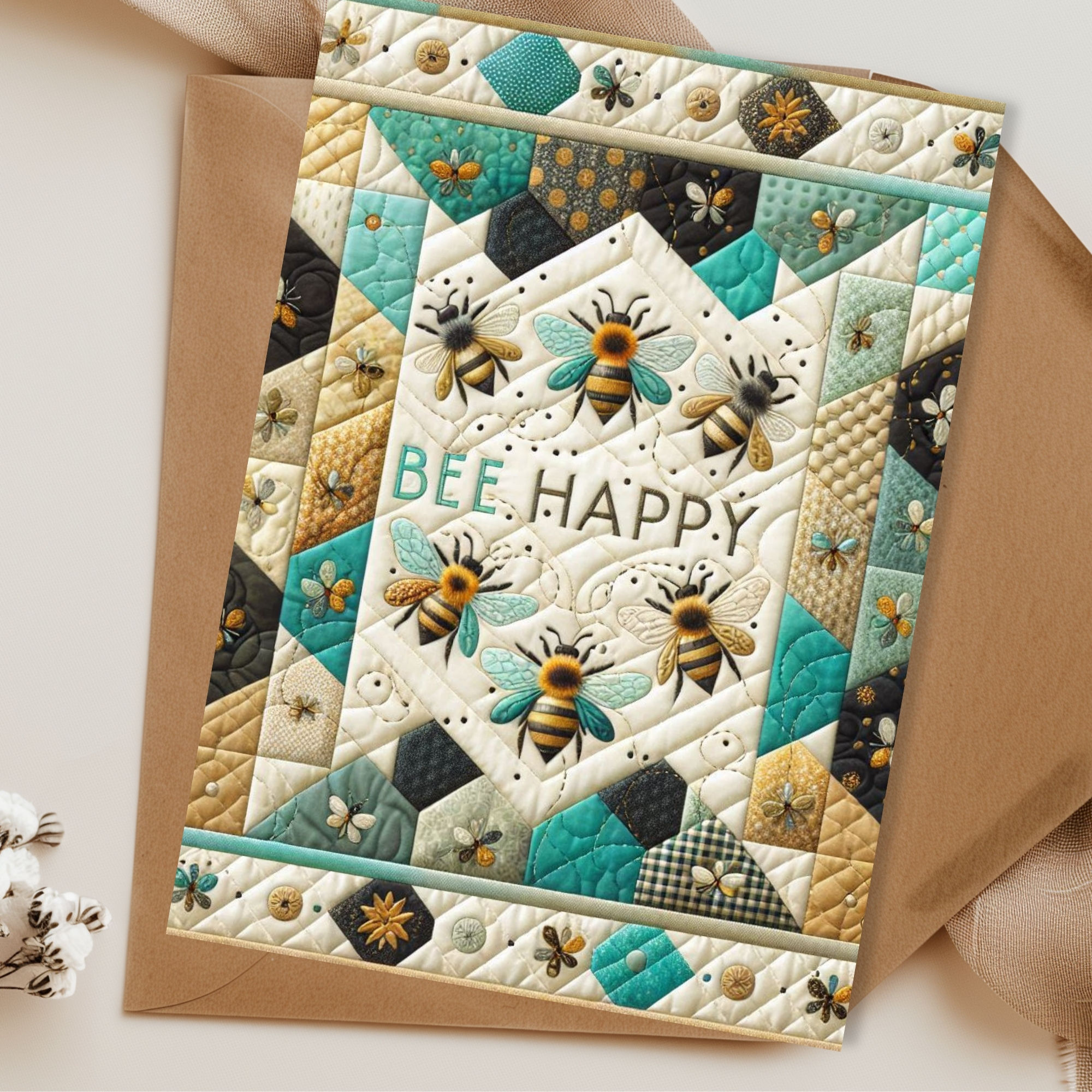 Bee Happy Buzz-tastic Blank Greeting Card Set