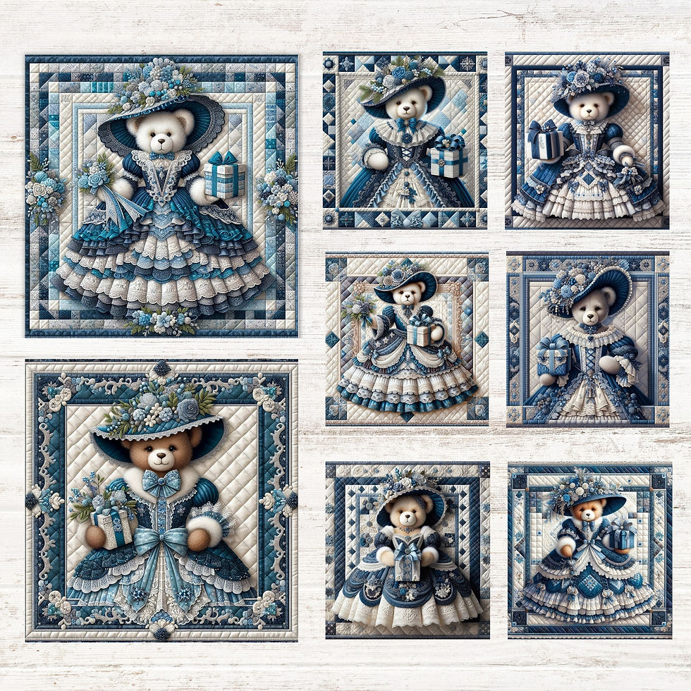 Thumbnail: Silver Star Belle Fabric Panels