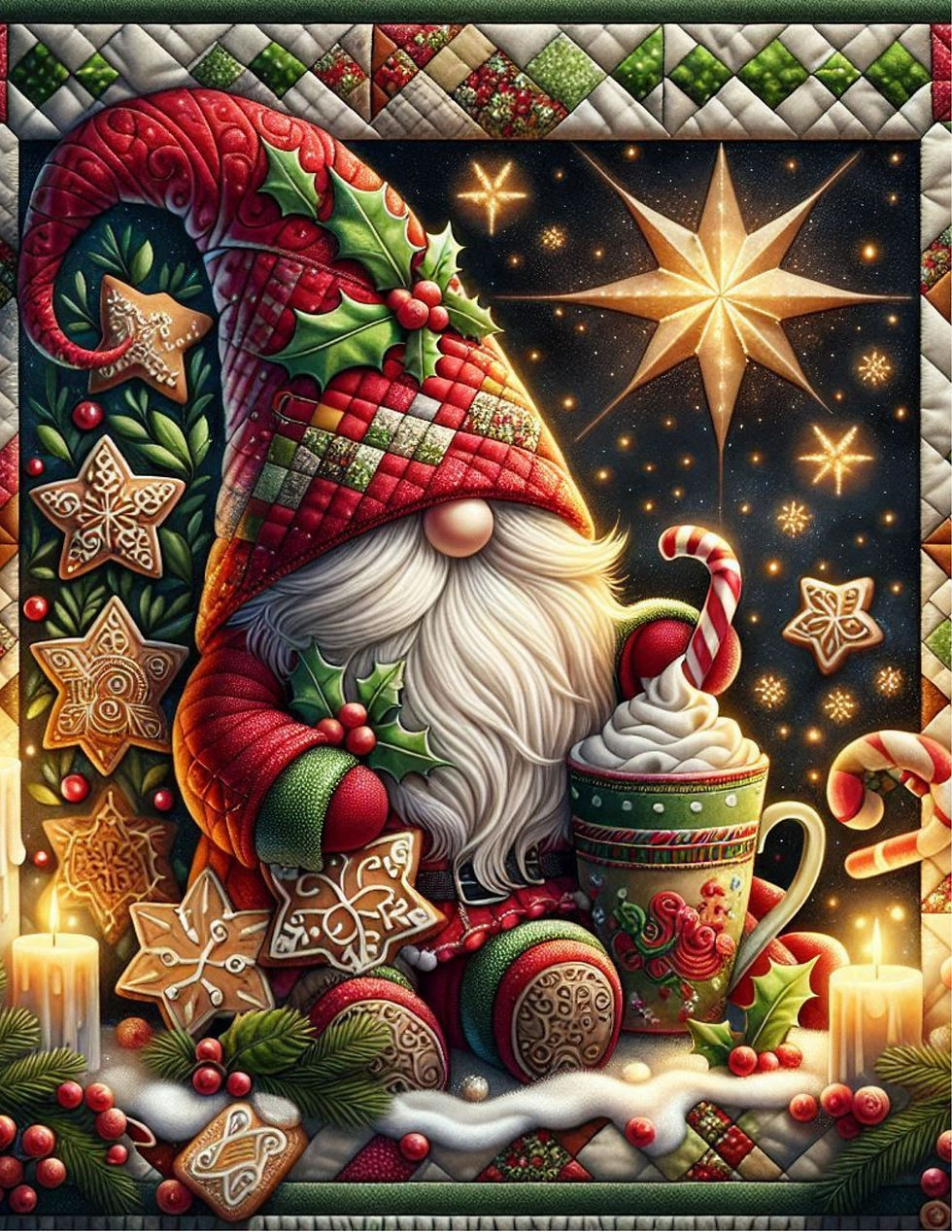 Thumbnail: Christmas Gnome Delights Diamond Painting
