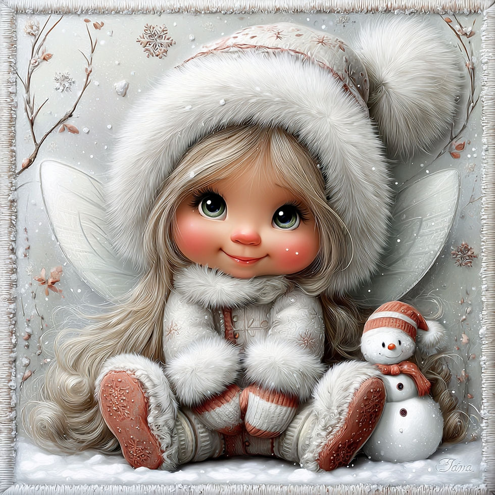 Thumbnail: Little Snow Angel Diamond Painting