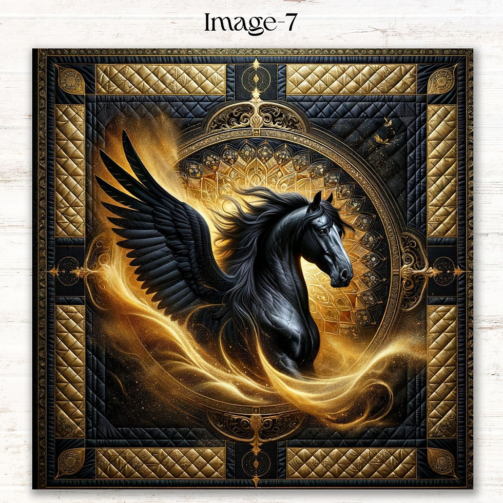Thumbnail: Regal Midnight Pegasus Diamond Painting