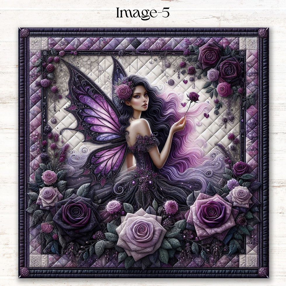 Thumbnail: Midnight Rose Faerie Diamond Painting