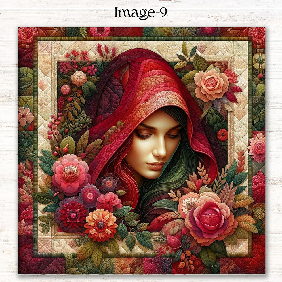 Thumbnail: Scarlet Blossom Grace Diamond Painting