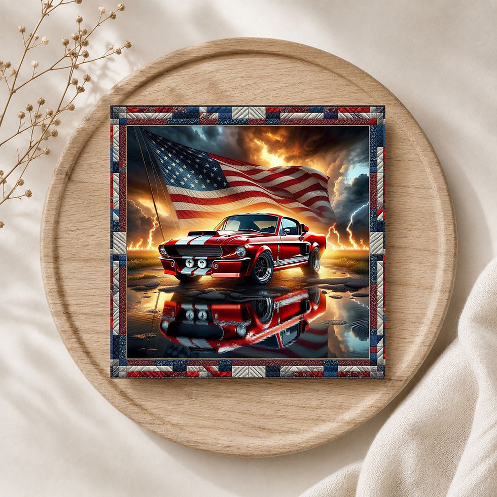 Thumbnail: 20 Patriot's Drive Quilt-Inspired 6x6 Art Note Cards w/ Envelopes