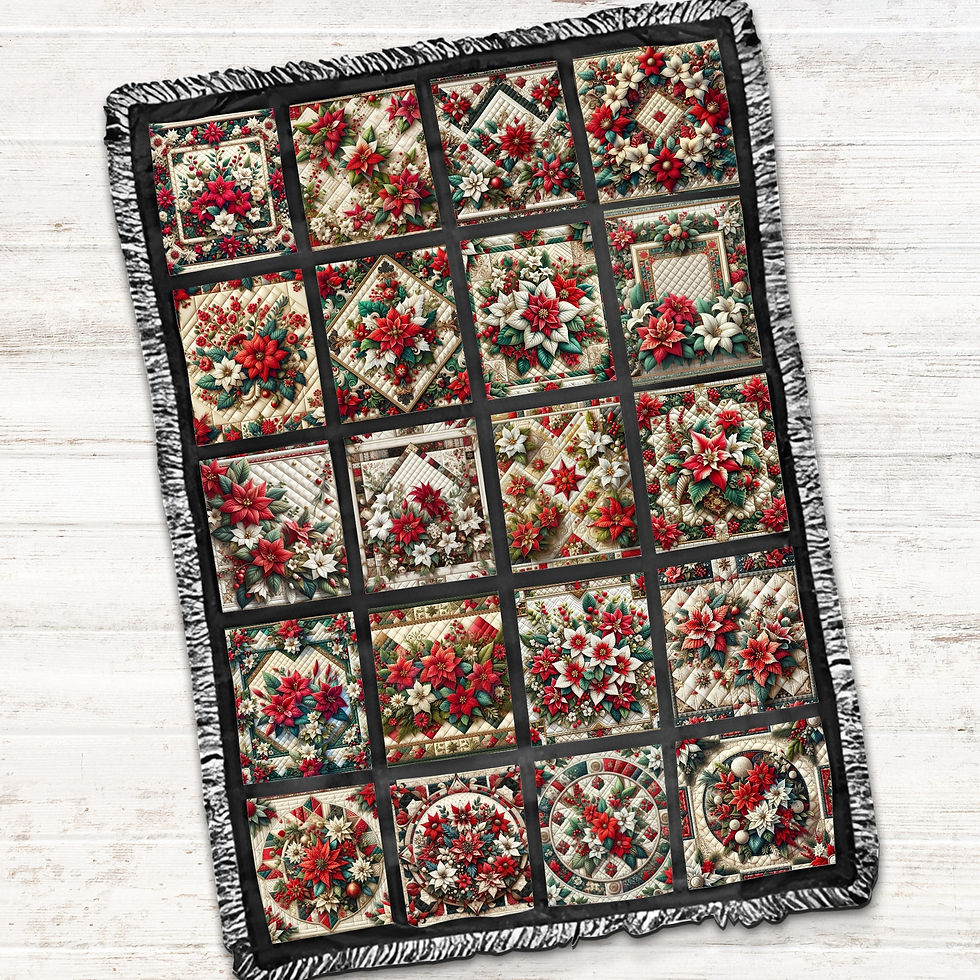 Thumbnail: Holiday Floral Fabric Panels