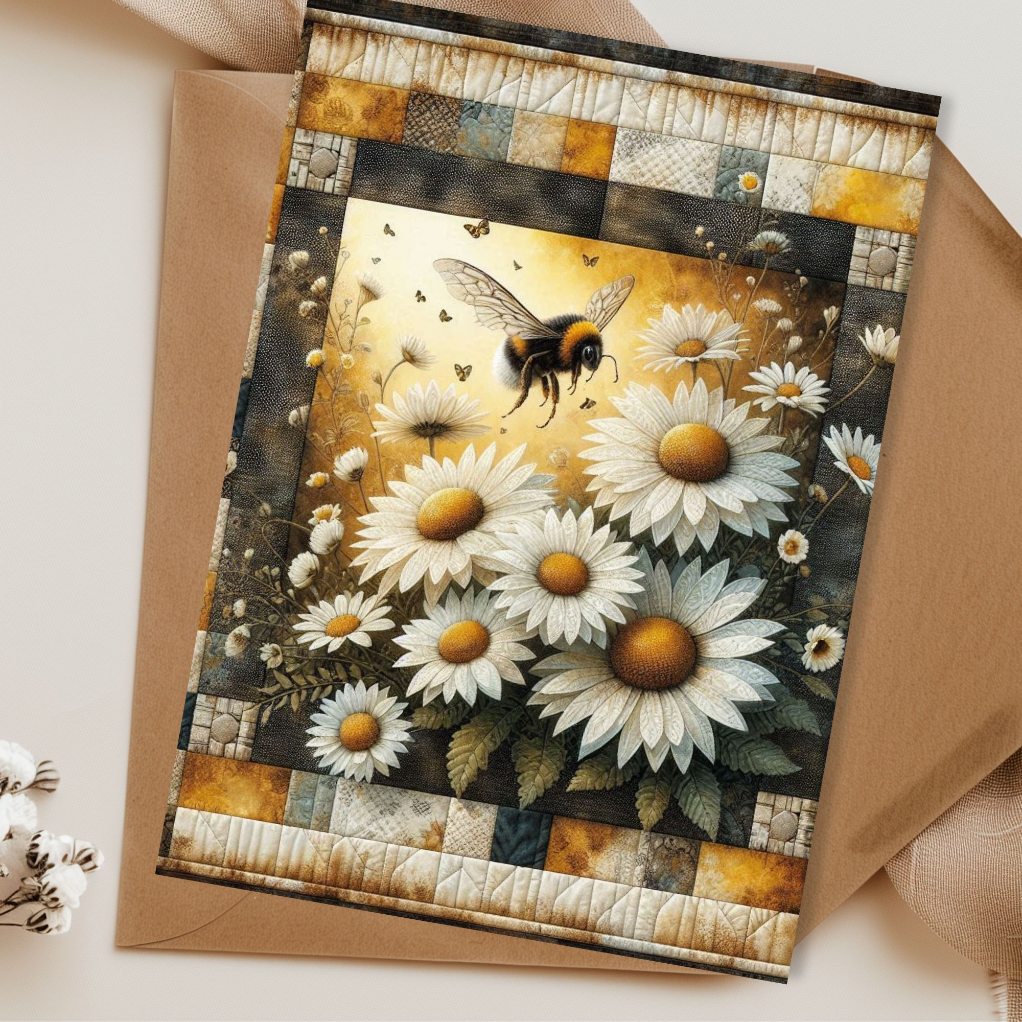 Bee-Loved Blooms Blank Greeting Card Set