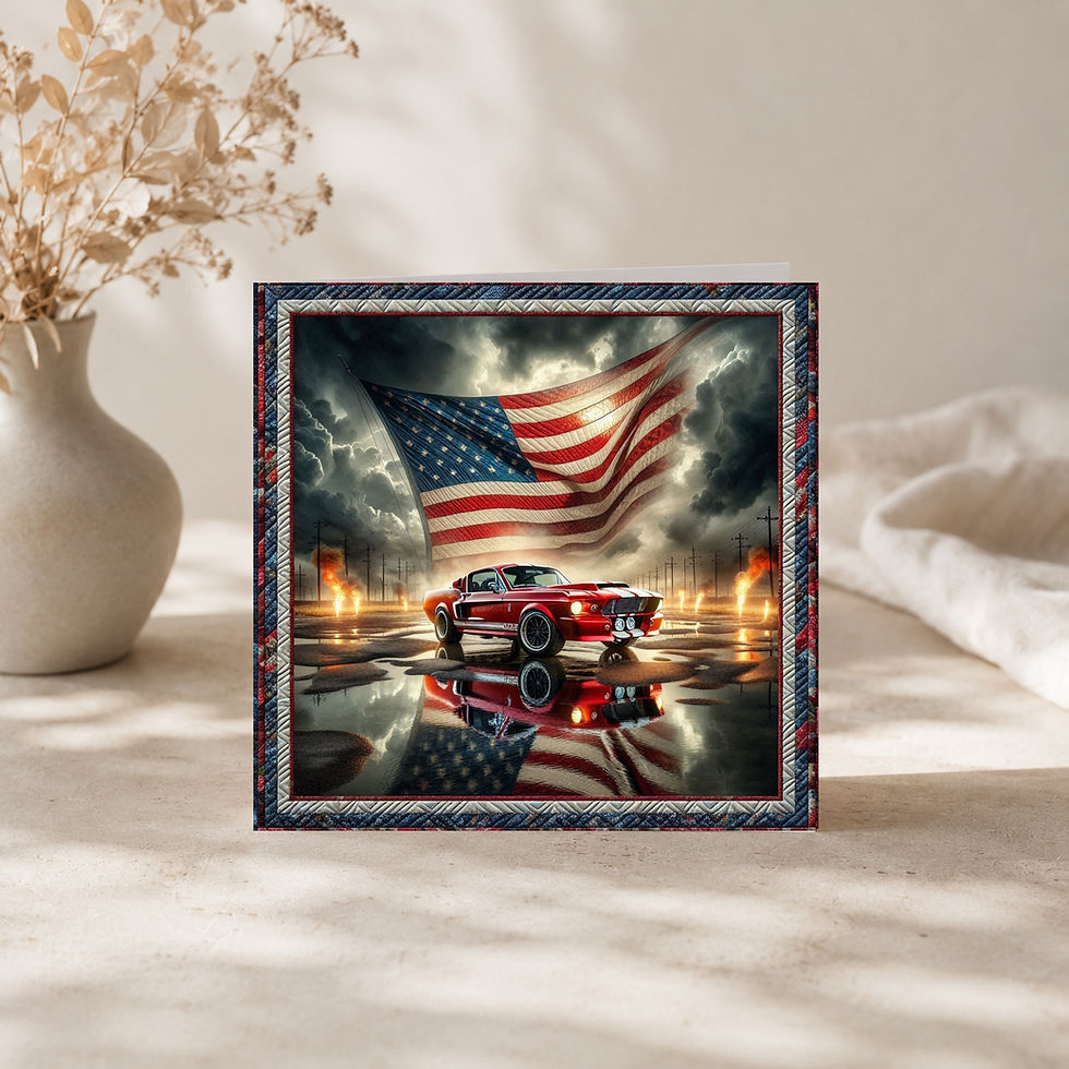 Thumbnail: 20 Patriot's Drive Quilt-Inspired 6x6 Art Note Cards w/ Envelopes