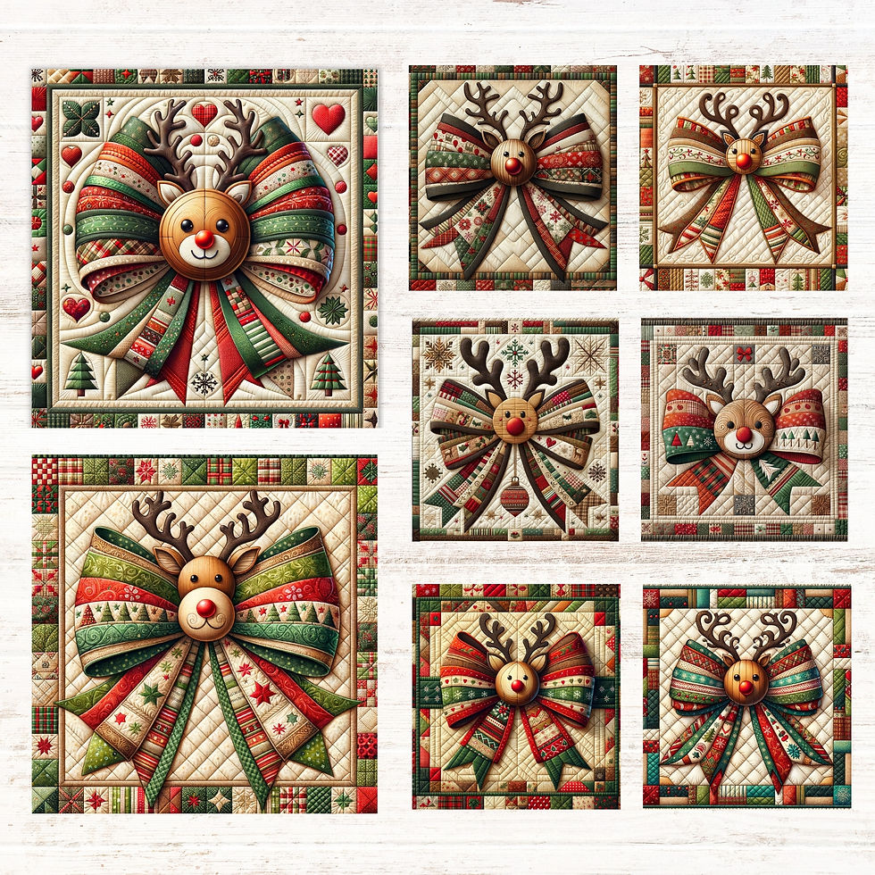 Thumbnail: Reindeer Holiday Delight Fabric Panels