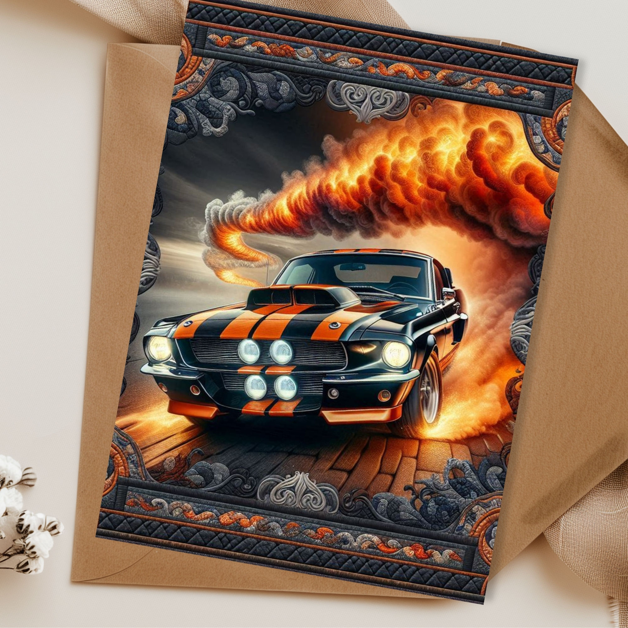 Flames of Power Blank Greeting Card Set