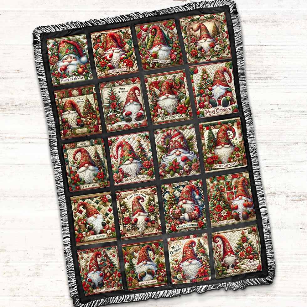 Thumbnail: Jolly Christmas Gnome Fabric Panels