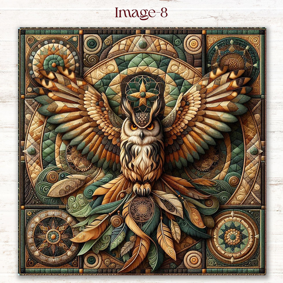 Thumbnail: Mystic Owls Dreamcatcher Diamond Painting