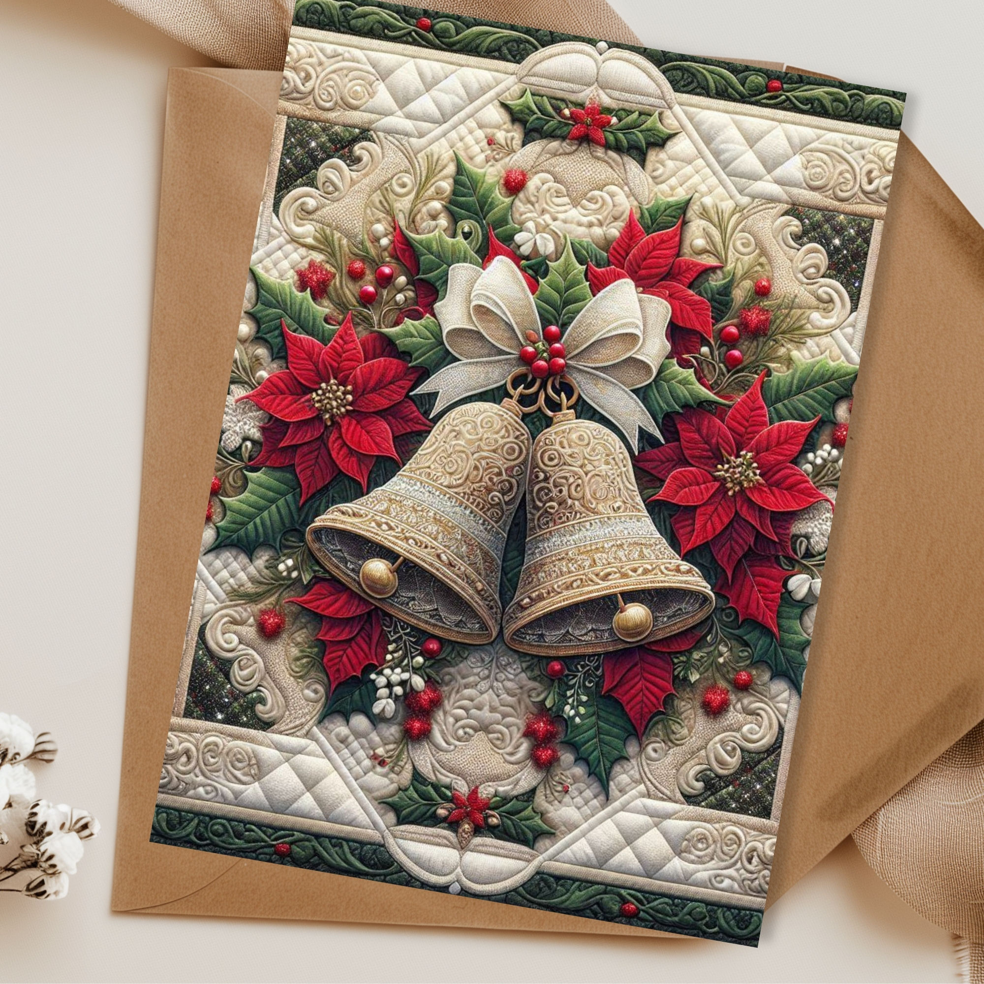 Christmas Bells of Wonder Blank Greeting Card Set
