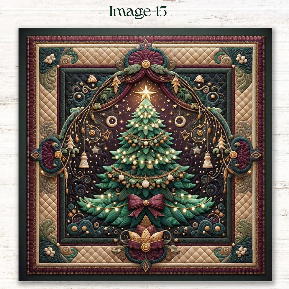 Thumbnail: Glimmering Holiday Pines Fabric Panels