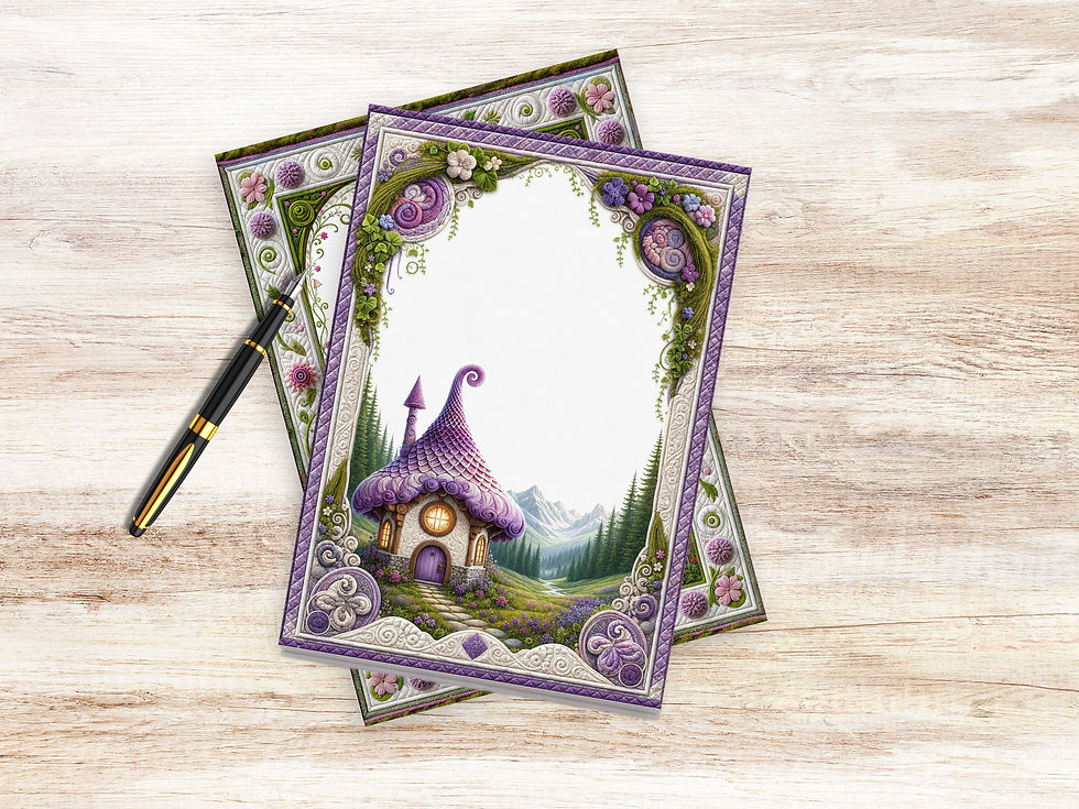 Thumbnail: Dreamy Woodland Cottage Printable Notepad