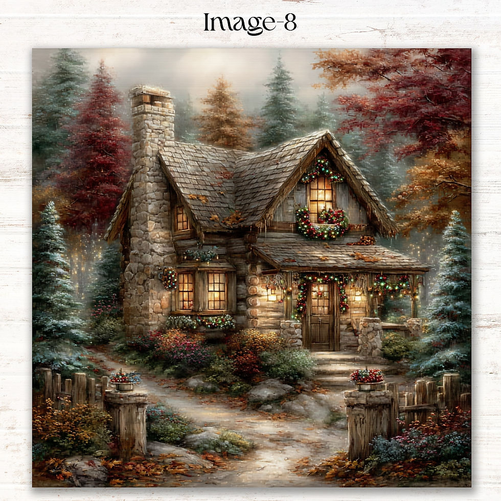 Thumbnail: Christmas at Cedar Cabin Diamond Painting