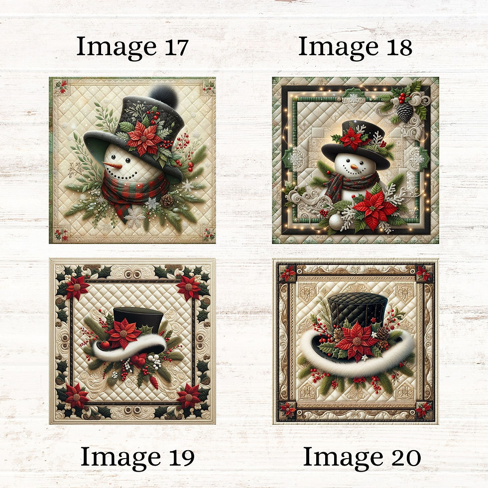 Thumbnail: Festive Frosty Friends 20-Piece Fabric Panel Set