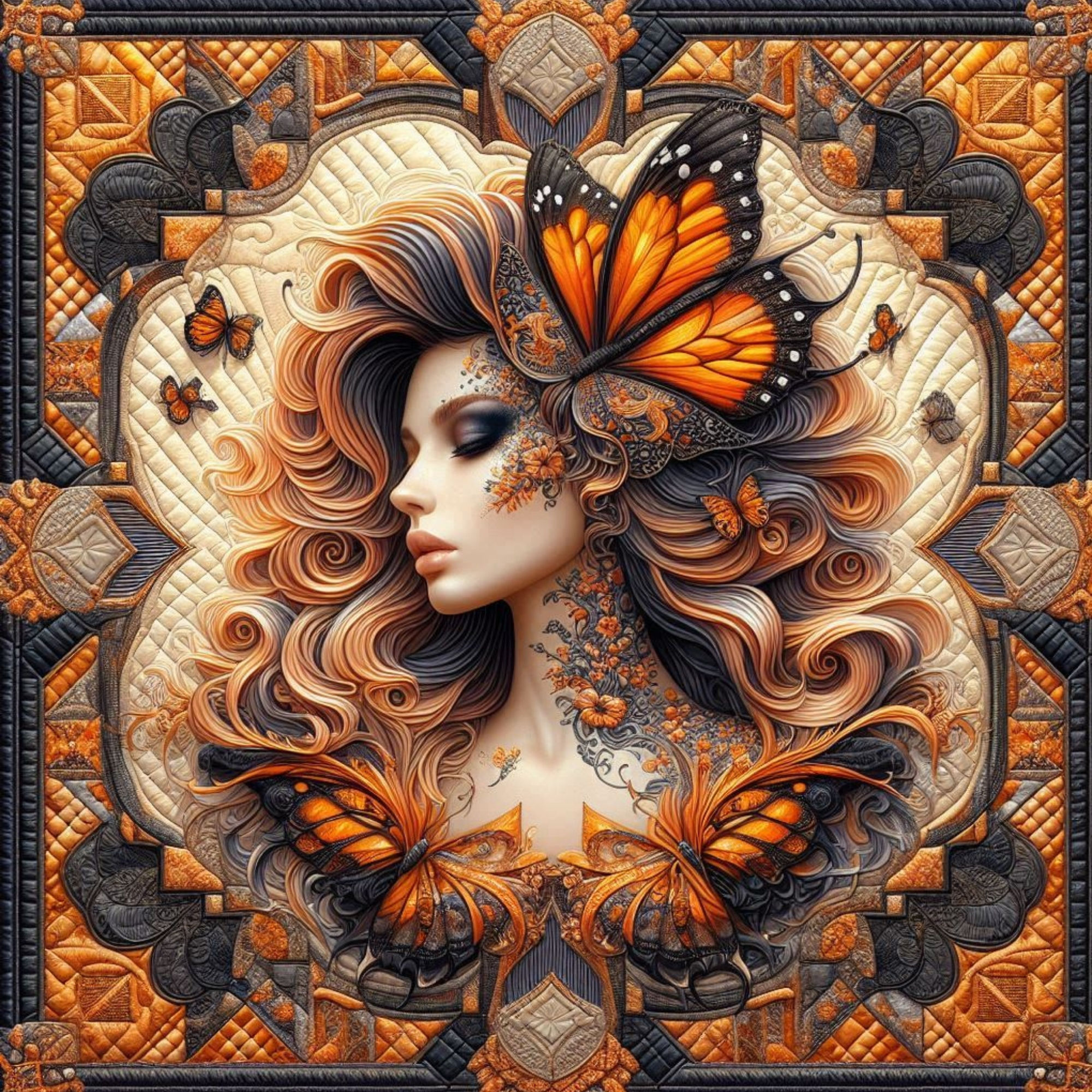 Midnight Monarch Beauty Diamond Painting
