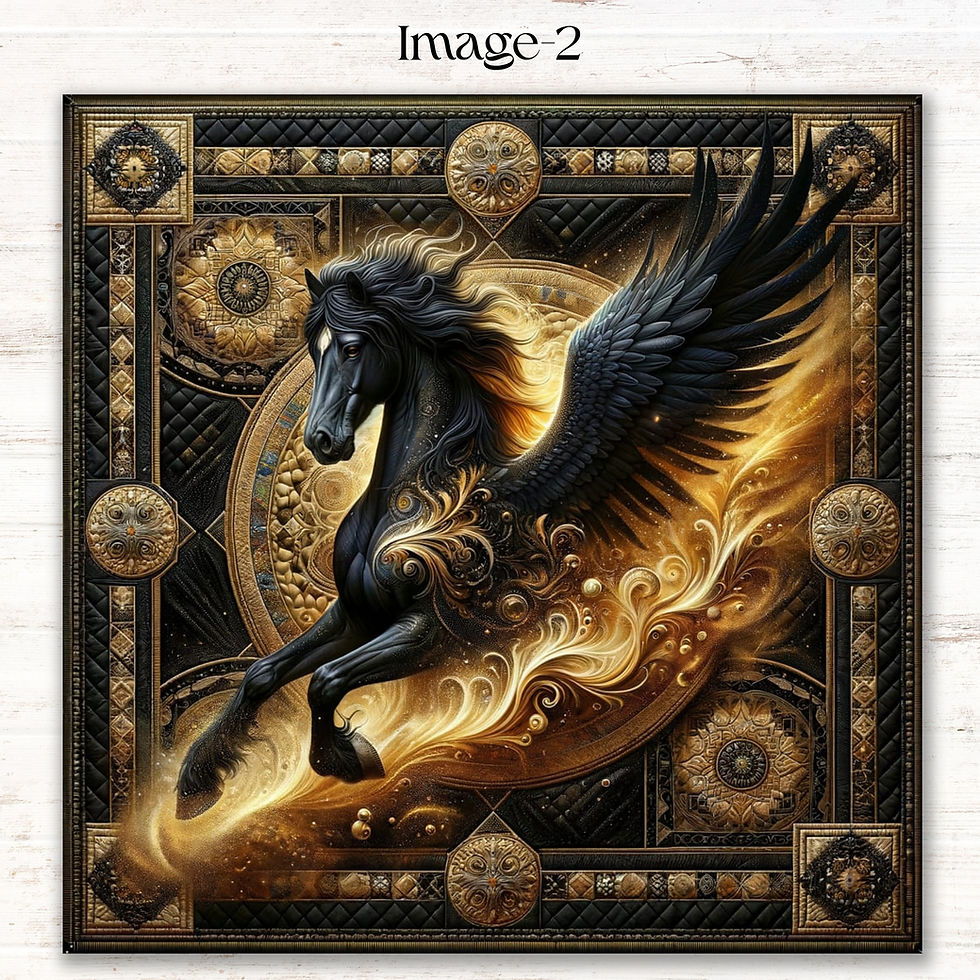Thumbnail: Regal Midnight Pegasus Diamond Painting