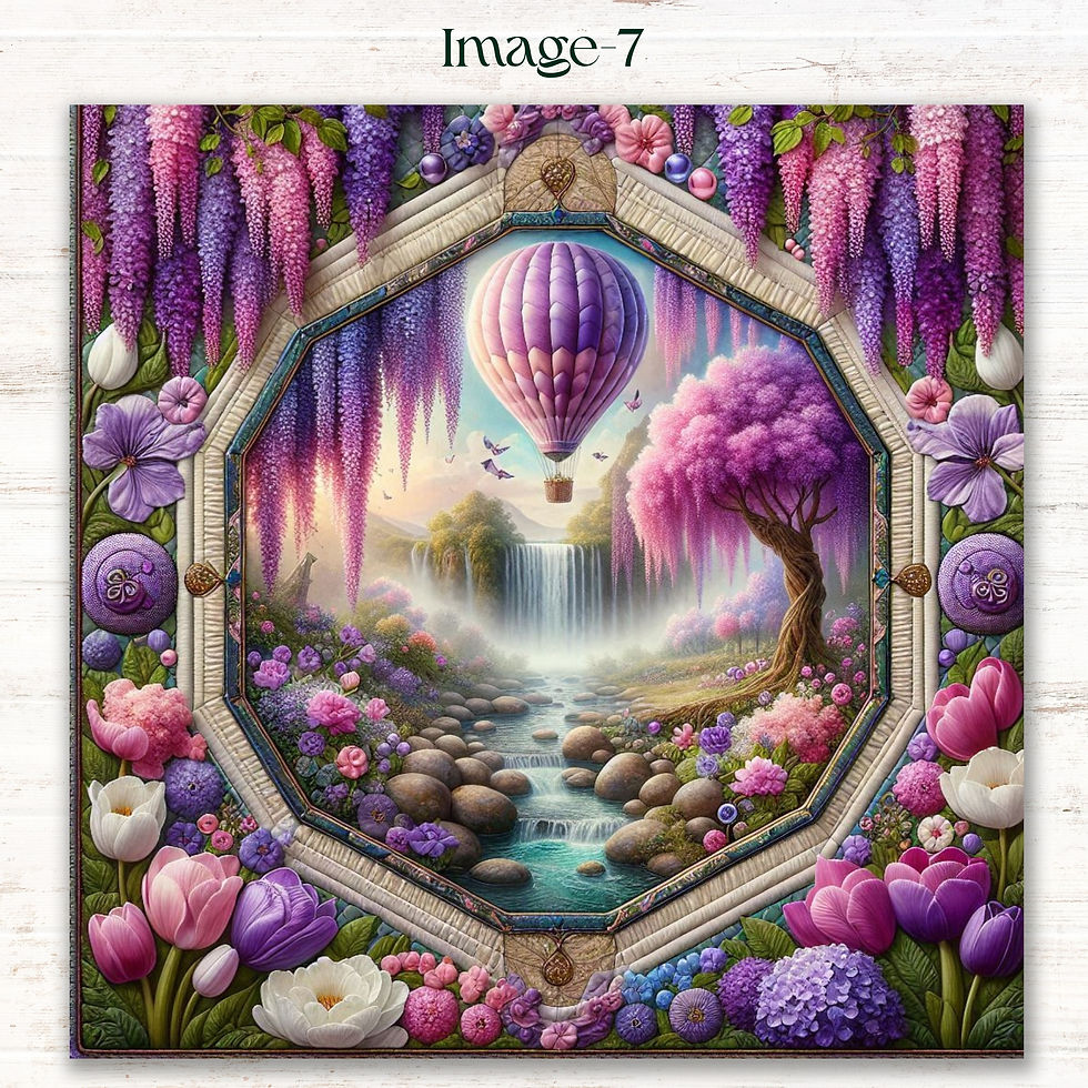 Thumbnail: Twilight Wisteria Voyage Diamond Painting