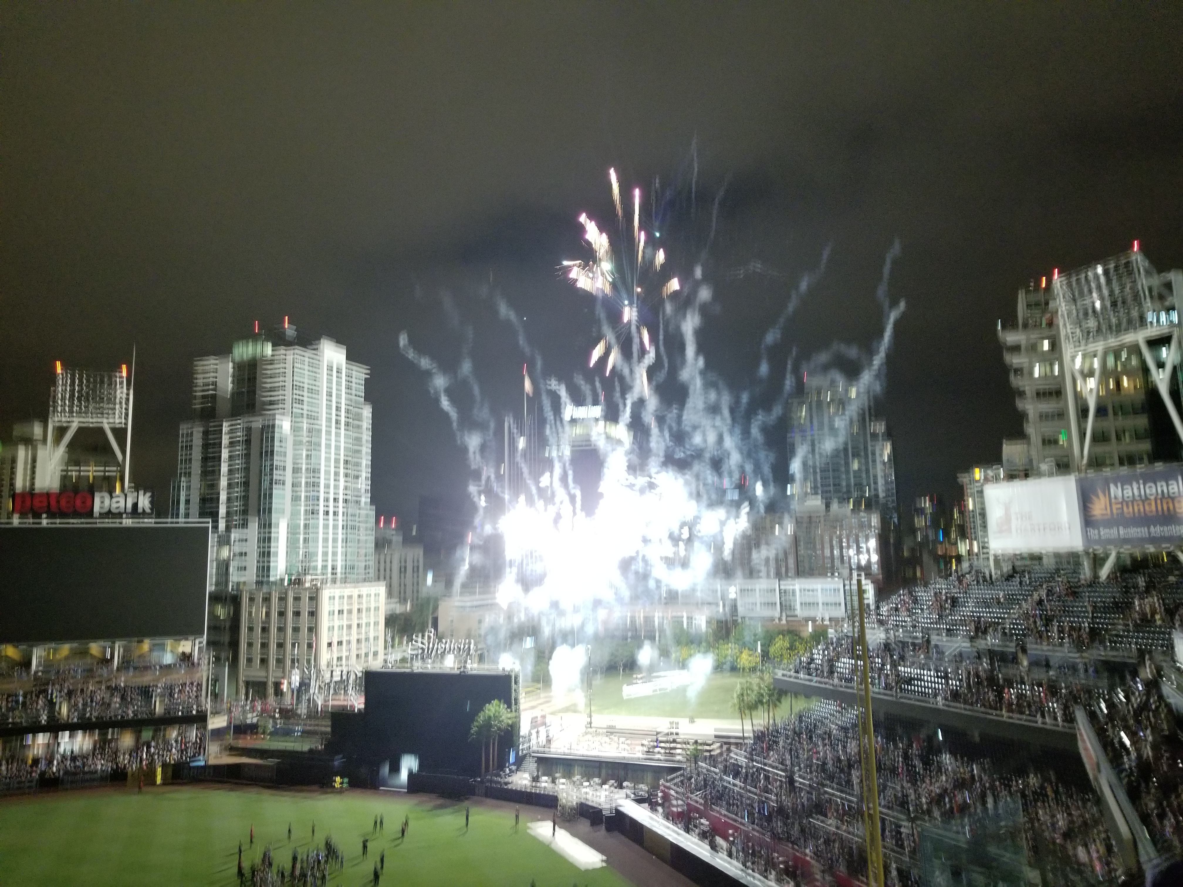 Fireworks after Padre Game
