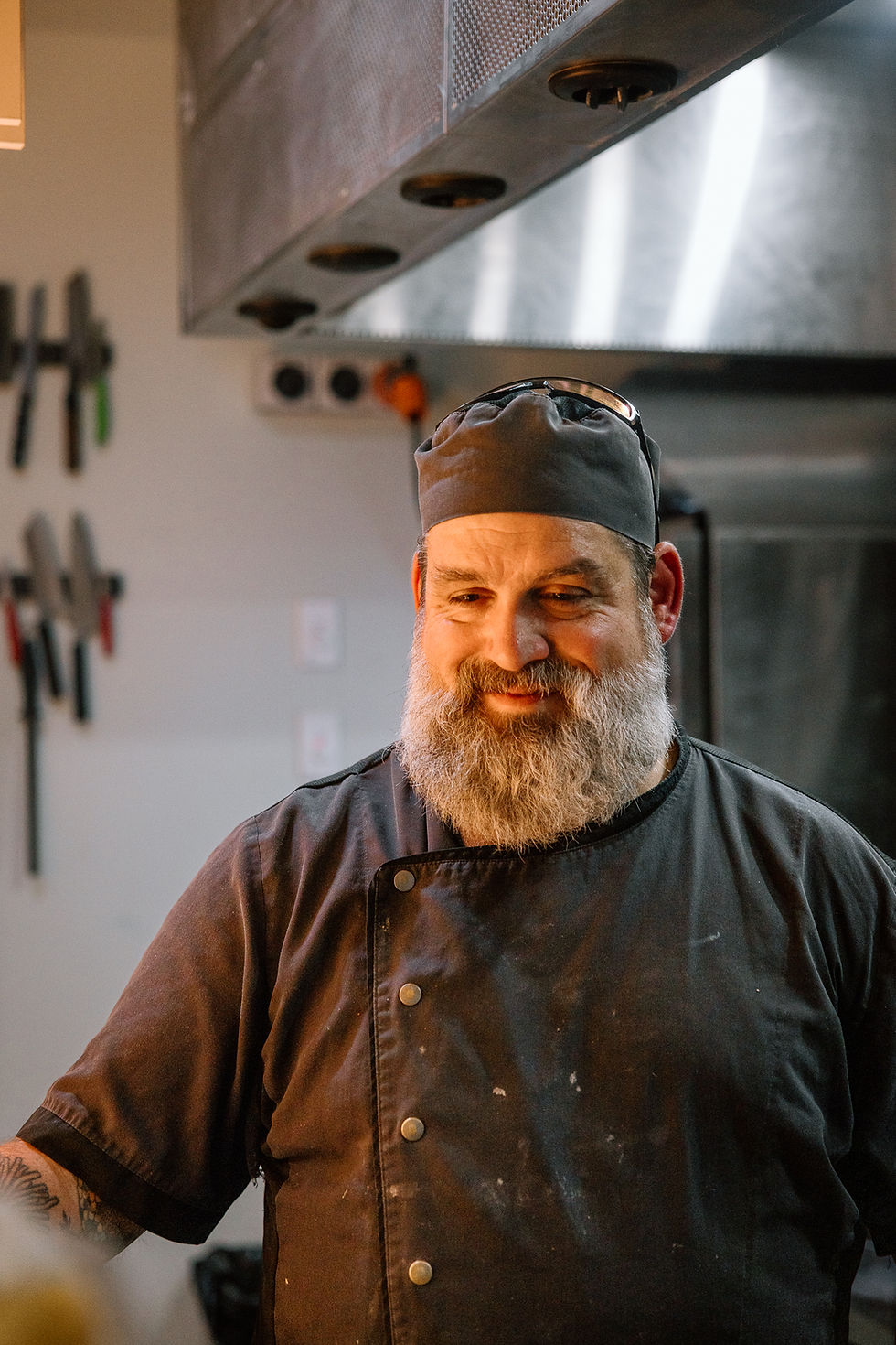 Chef at Little Street Kitchen, a Wānaka restaurant serving fresh food, bao and seasonal dining experiences