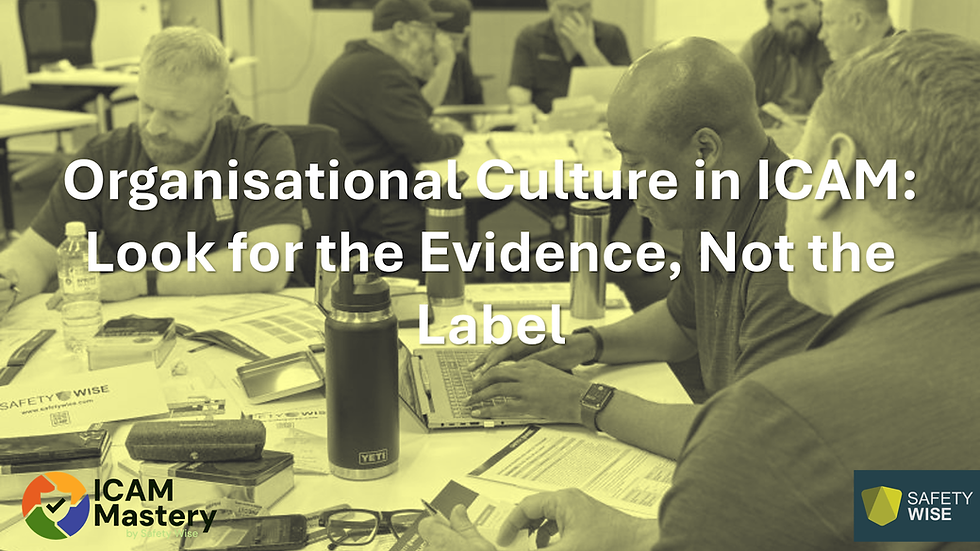 Organisational Culture in ICAM: Look for the Evidence, Not the Label